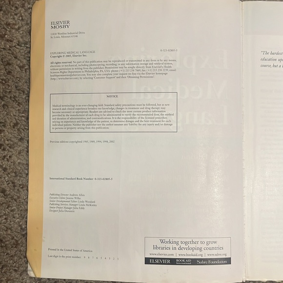 Exploring Medical Language 6th Edition; Myrna LaFleur Brooks ISBN: 0-323-02805-5 - Picture 3 of 3